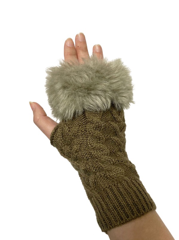 Fur knit hand warmer