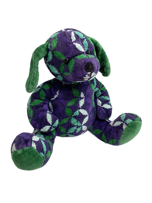 Purple green dog doll