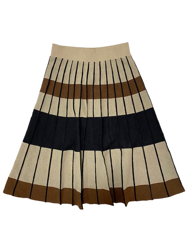 Knit pleats skirt