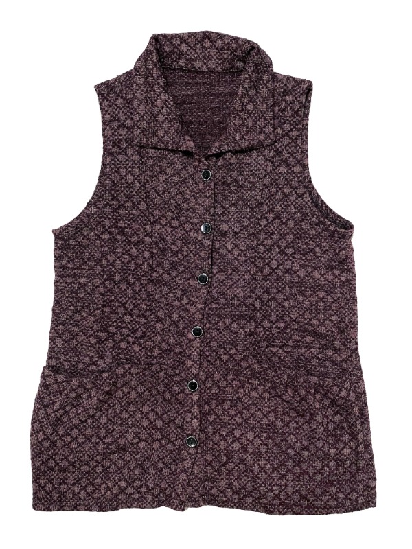 Purple knit vest