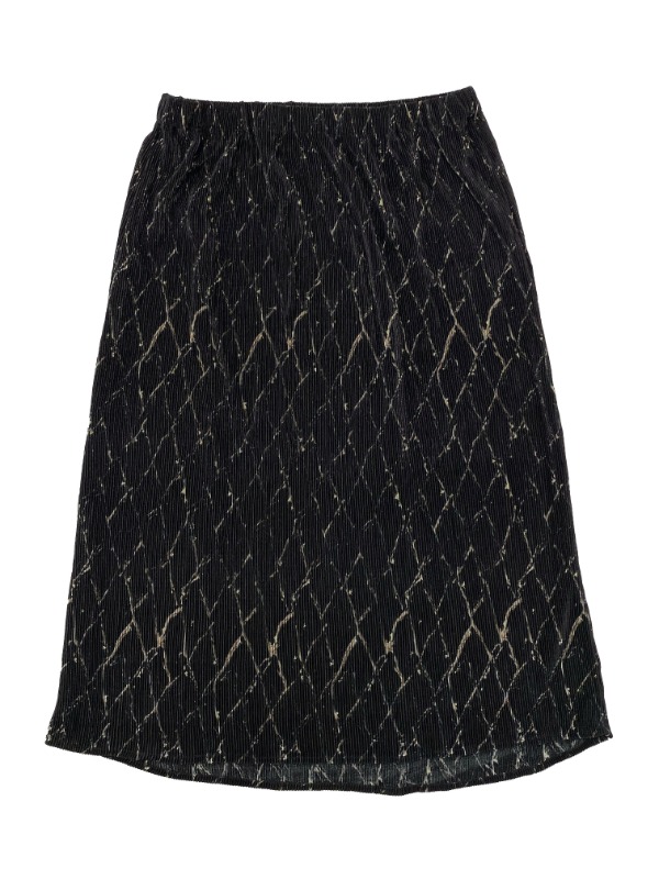 Pattern pleats banding skirt