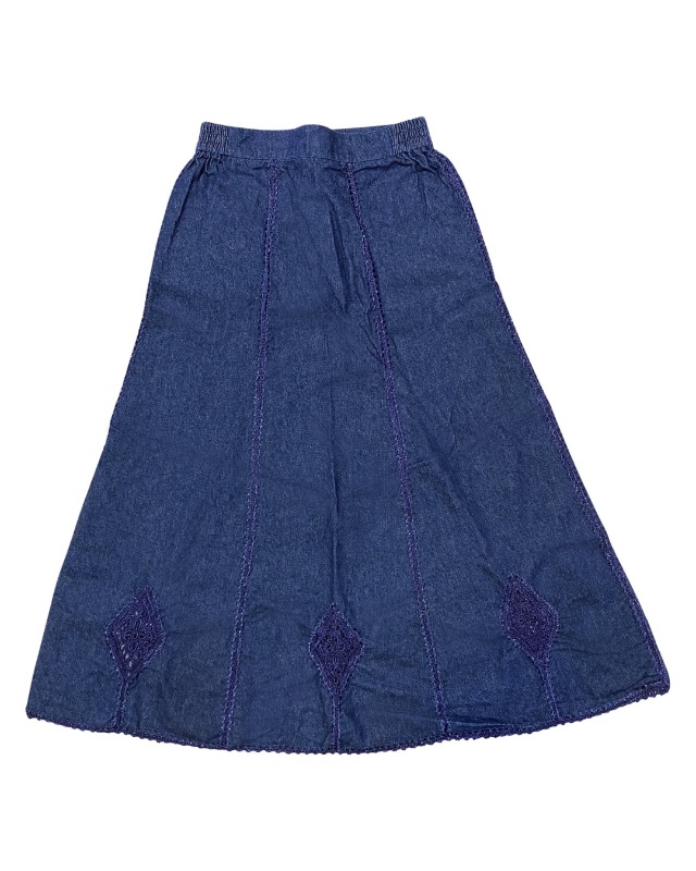 Design long denim skirt