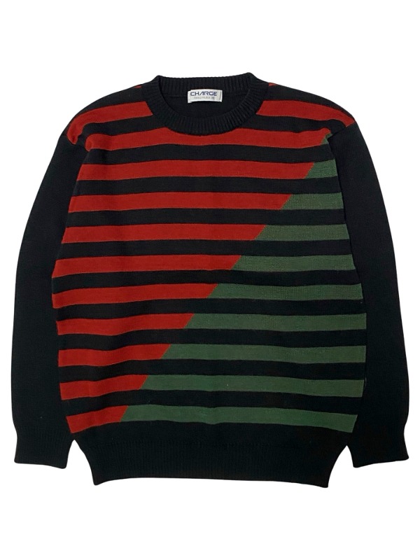 Color stripe knit top