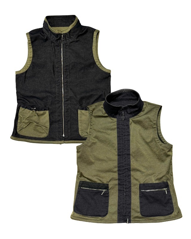 Reversible zip-up vest