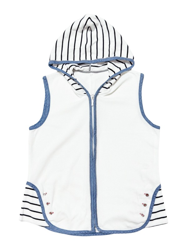 Zip-up hoodie vest